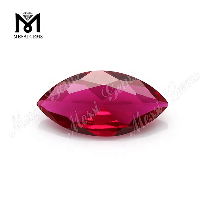 9x18mm pierres précieuses à facettes taille marquise rubis sanguin gemmes corindon