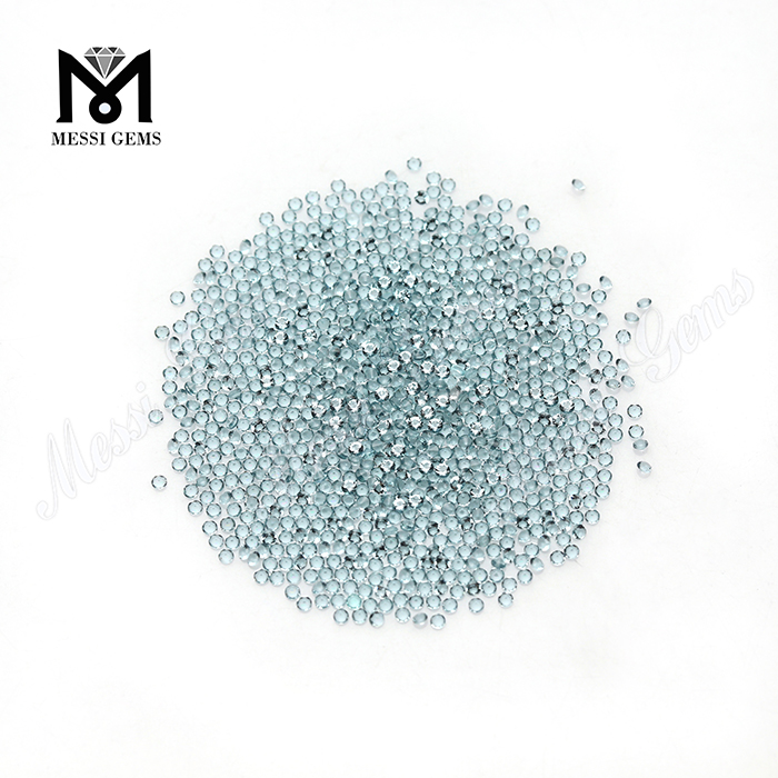 À la pierre de verre ronde de 1,5 mm de petite taille de couleur bleue de qualité