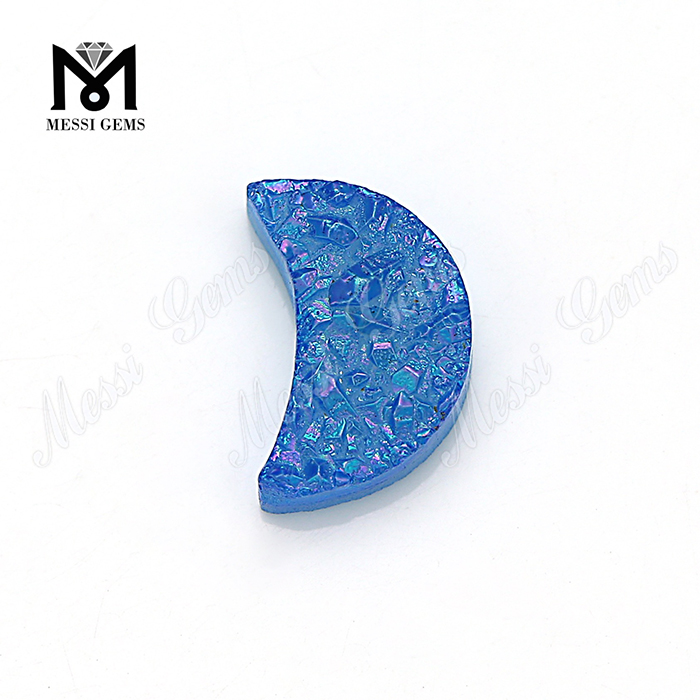 pierres précieuses naturelles agate agate drusy bleue pour la vente en gros de bijoux