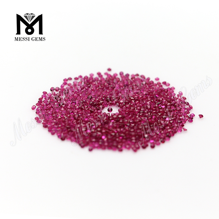 Perles de pierres précieuses de rubis rouge naturel de rubis sanguin de 1,3 mm