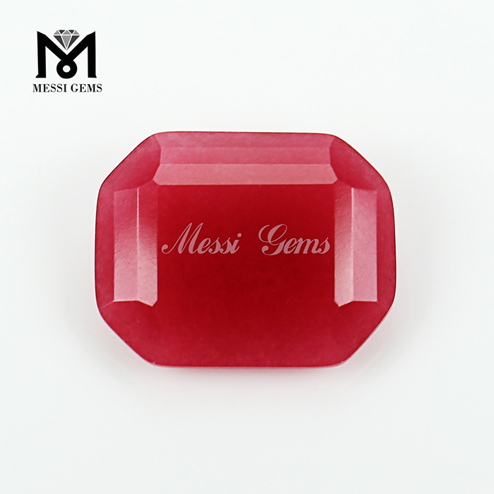 Octogone de pierres précieuses en vrac de qualité supérieure 20*25mm pierre naturelle de jade rouge de grande taille