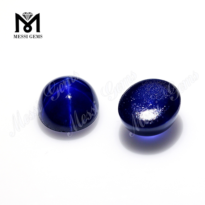 7x9mm Forme Ovale Saphir Gemme Bleu Saphir Étoile Pour Anneau