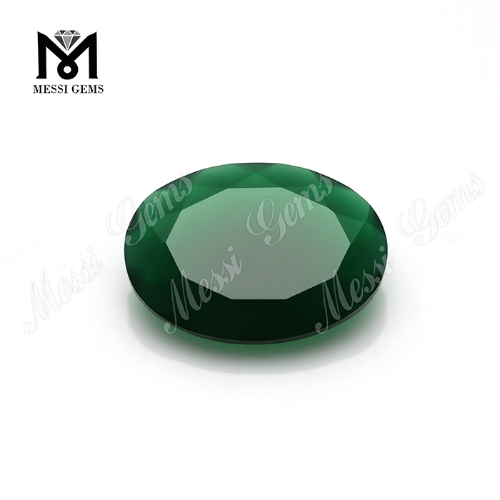 Prix ​​de vente chaud perles d'agate taille ovale pierres précieuses vertes pierre d'agate du brésil