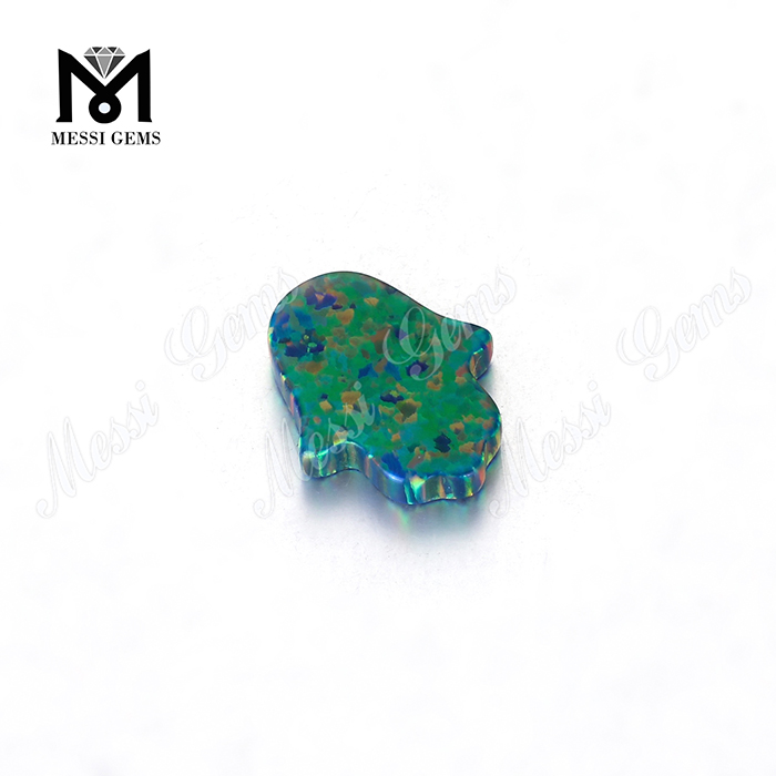 Prix ​​des perles d'opale hamsa synthétique OP69 11x13mm pour la fabrication de bijoux