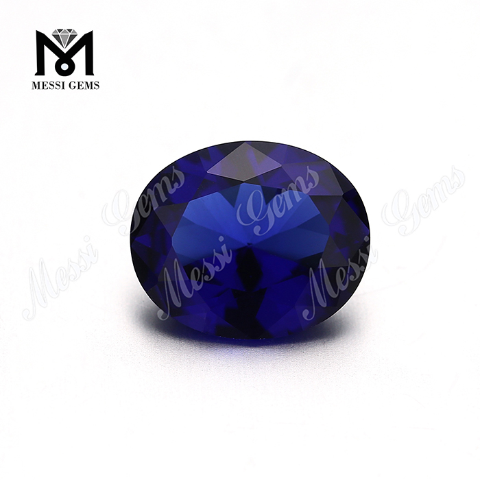 Taille ovale synthétique 10x12mm nano sital pierre gemme nanosital bleue
