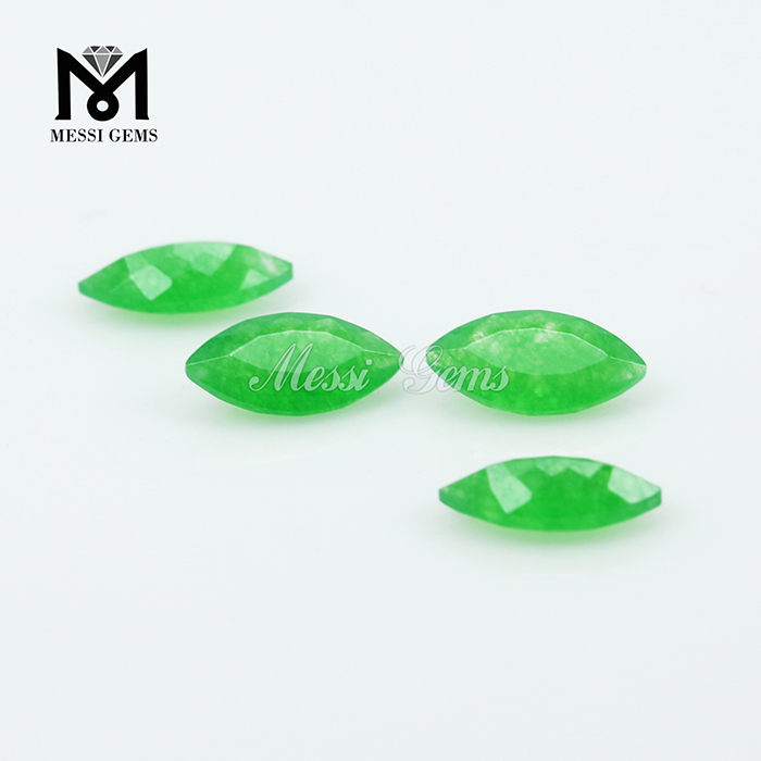 Pierres de forme de marquise de jade malaisien naturel en vrac bijoux jade pour la vente en gros