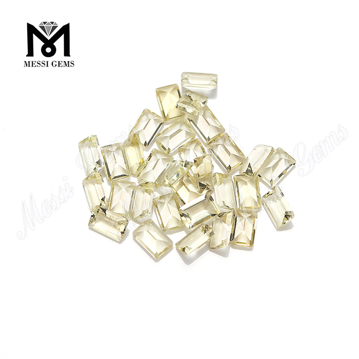 Cristal taillé en baguette Couleur citron Pierres précieuses de quartz citron naturel