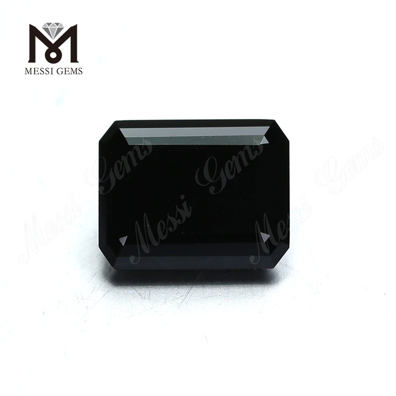 Prix ​​d'usine de diamant de Moissanite noir coupe émeraude de pierres précieuses lâches synthétiques