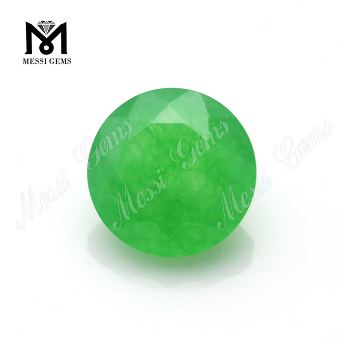 Perles d'agate verte émeraude de forme ronde pierres précieuses pierres précieuses naturelles