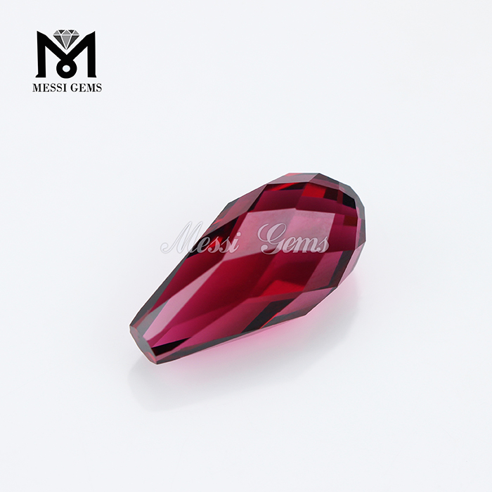 Tear Drop 7,5 x 15 mm Pierre de verre rouge en gros