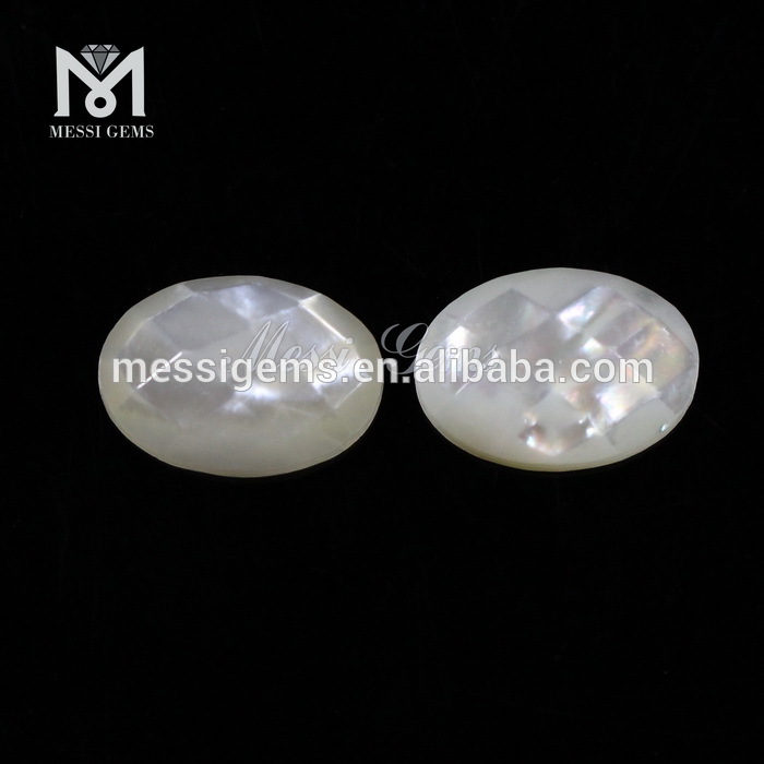 Tortue base plate Ovale 12 x 16 mm Nacre Coquillage