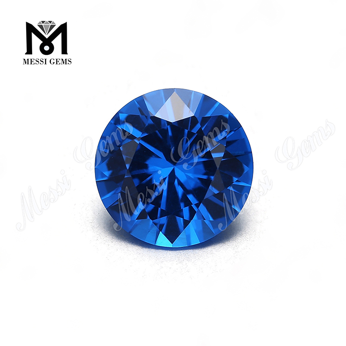 Taille brillante ronde 10 mm bleu nano pierre synthétique nano pierre précieuse