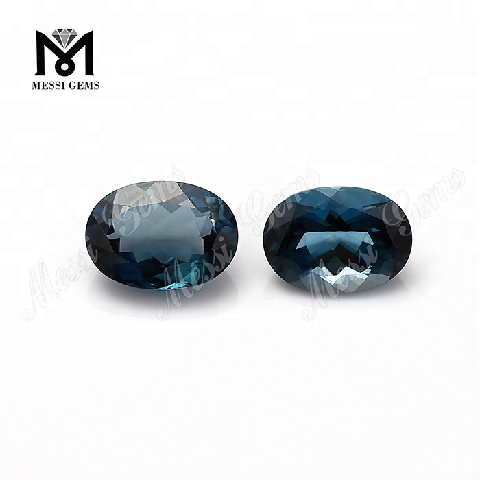 forme ovale 8x10mm pierres naturelles de topaze bleu londres