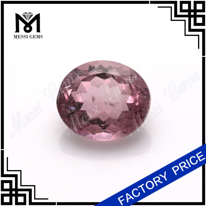 Pierre précieuse d'olivine rose ovale en vrac Pierre d'olivine naturelle