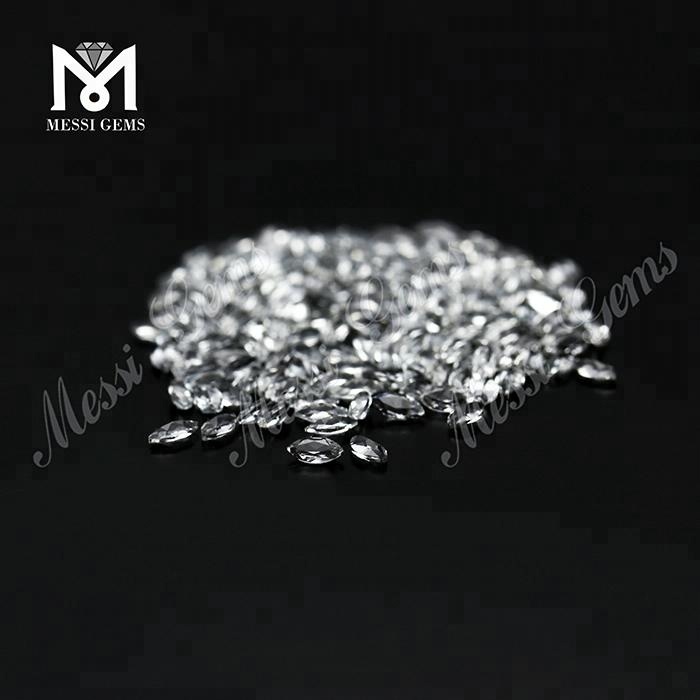 Prix ​​de gros de la pierre de topaze blanche naturelle de 2 * 4 mm pour les bijoux