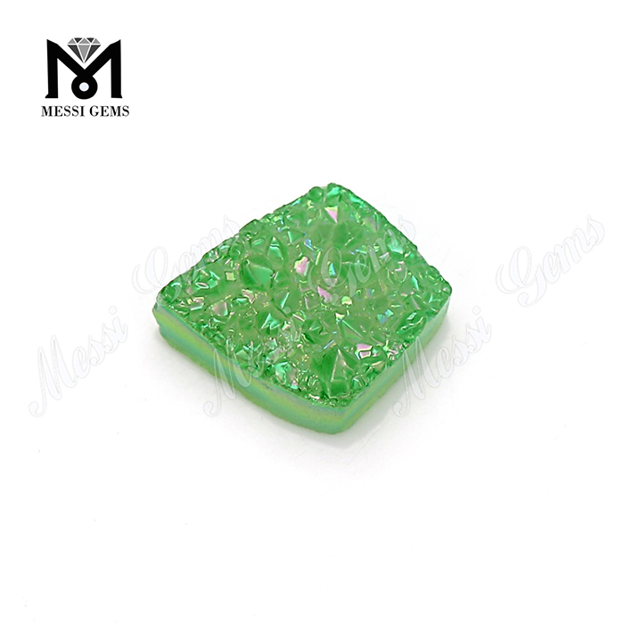 Pierre Druzy de couleur verte de pierres précieuses naturelles de haute qualité pour la fabrication de bijoux
