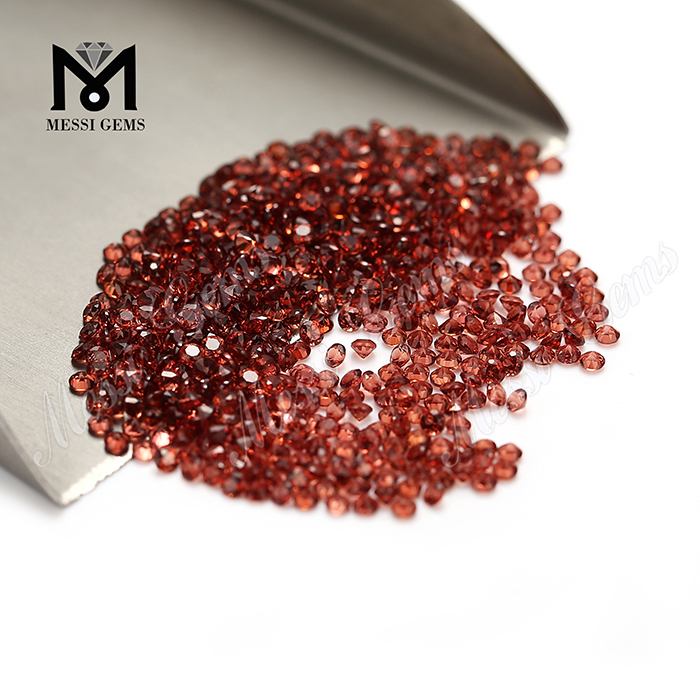 Prix ​​​​des pierres précieuses de grenat rouge naturel de coupe ronde en vrac de 2 mm en gros