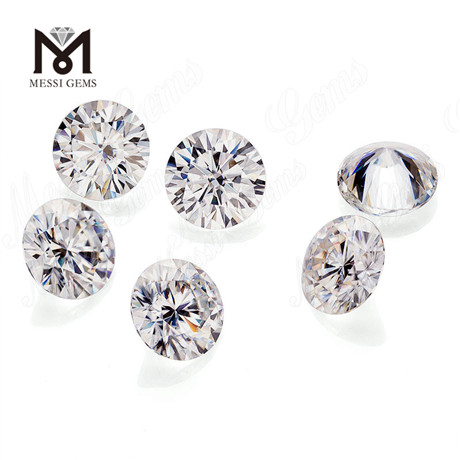 Diamant synthétique incolore moissanite pierre précieuse en vrac 10 carats rond GH VVS1 Chine