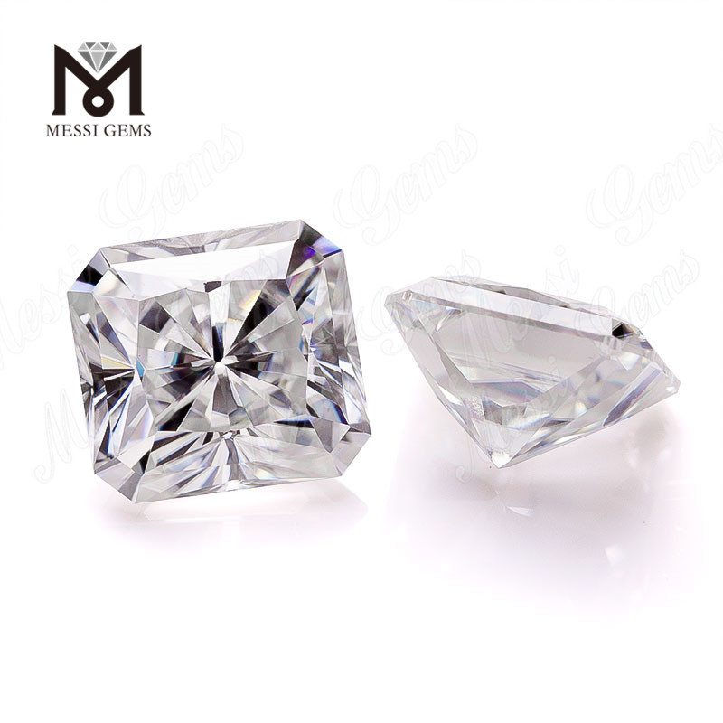Brillant Blanc Asscher Cut Lab Créé Moissanite Diamant pierre en vrac
