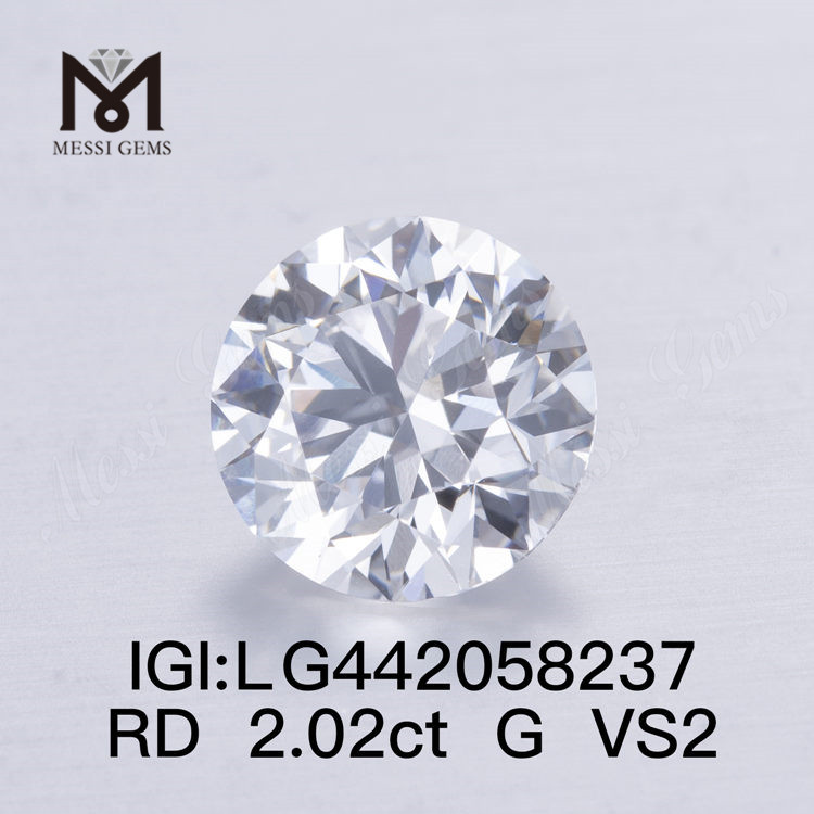 2.02ct G VS2 Lab Grown Diamonds Diamant rond IGI