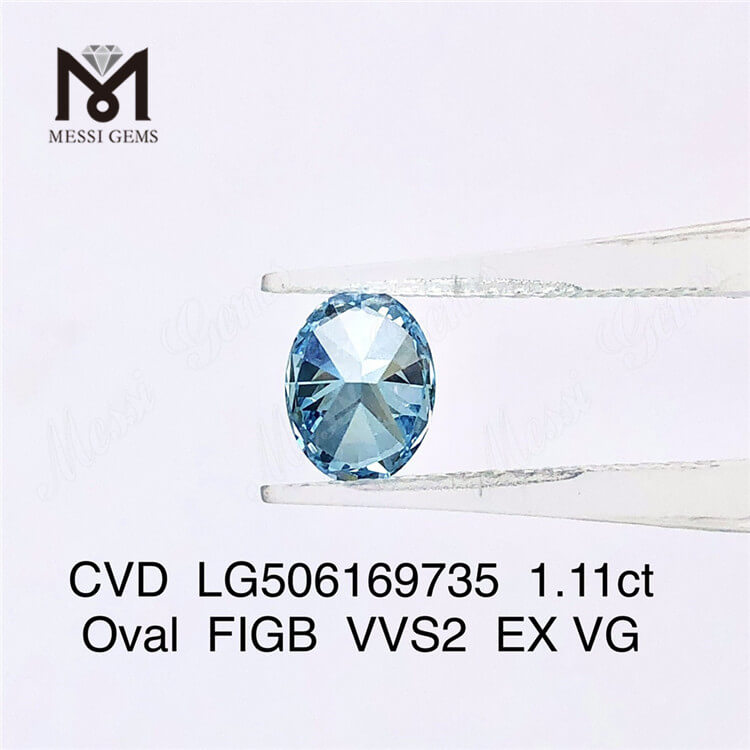 1.11ct 7.75X5.94X3.62MM Diamants de laboratoire taille ovale VVS2