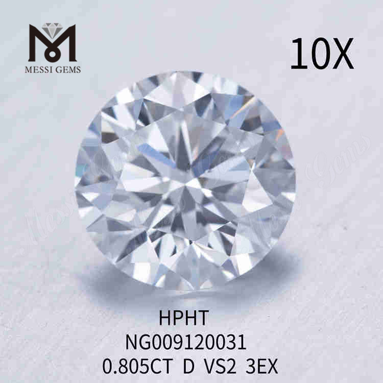 0,805 carat D/VS2 diamant en vrac fabriqué en laboratoire 3EX