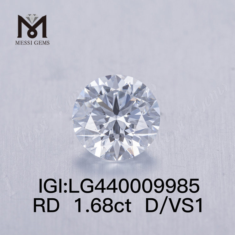 Diamant de laboratoire 1,68 carat D VS1 IDEAL Rond