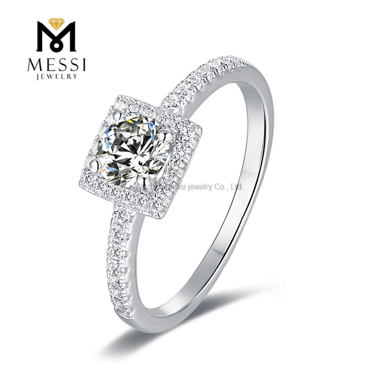 Prix ​​de gros d'usine 925 Moissanite Silver Jewelry Rings Girl Moissanite Ring for Women