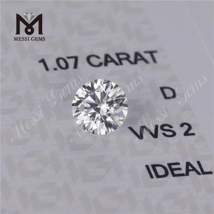 IDÉAL Synthétique 1,07 ct VVS par carat prix laboratoire de grande taille grwon D hpht cvd diamant