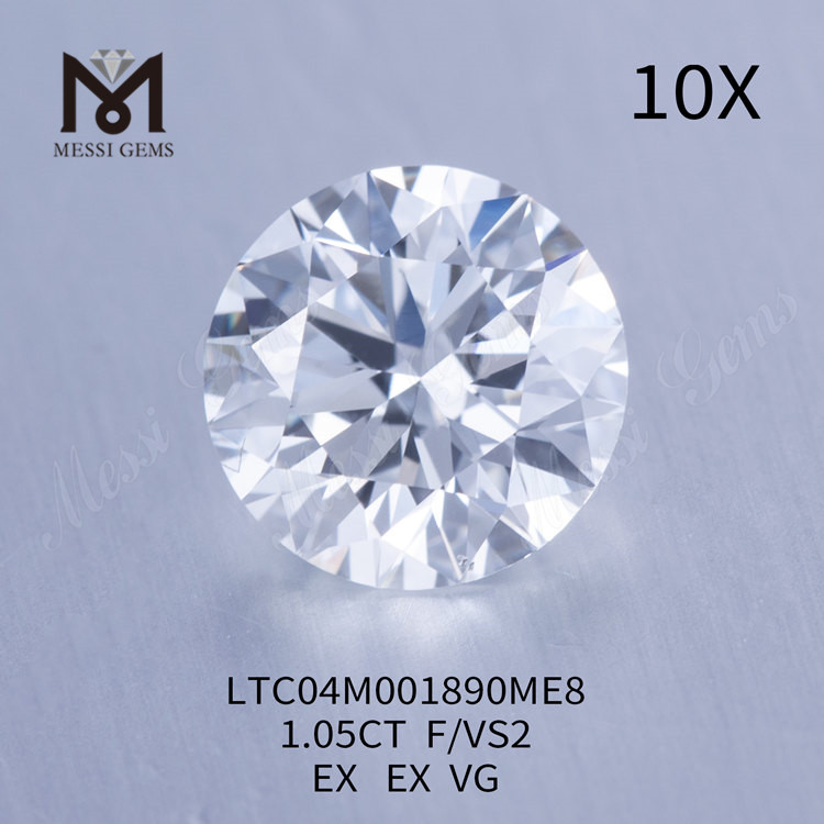 F Diamants de laboratoire ronds de 1,05 carat VS2 EX Cut