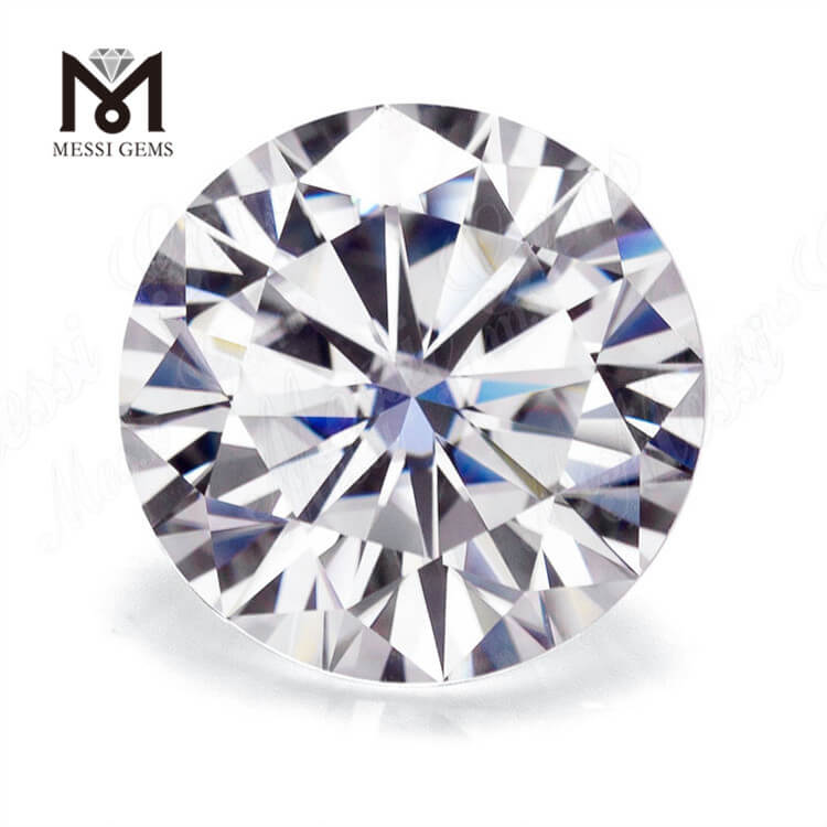 Round Cut GRA 9,5 mm DEF moissanite synthétique blanche