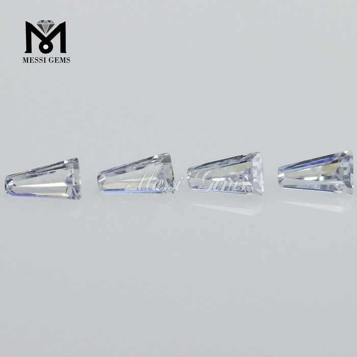 Top Quality Cut Machine Zirconia White tapp Shape CZ Pave Beads