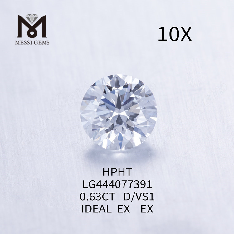 0,63 carat D VS1 Diamants de laboratoire ronds IDEAL Cut Grade