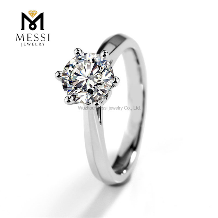 mariage 1ct 14k / 18k bagues personnalisées bague en or moissanite pour les femmes