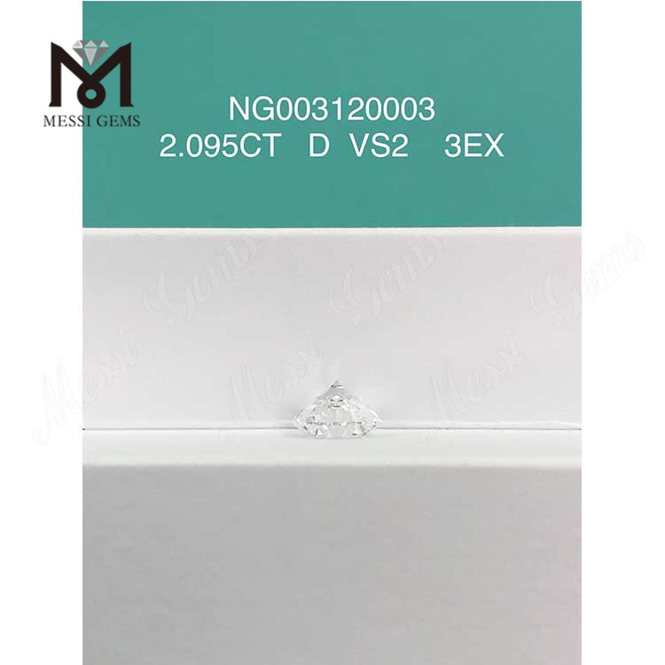 Diamants de laboratoire ronds 2.095ct D VS2 EX Cut Grade