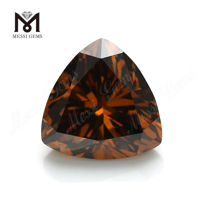 Prix ​​​​usine zircon cubique synthétique pierres précieuses trillion coupé 10x10mm offee cz