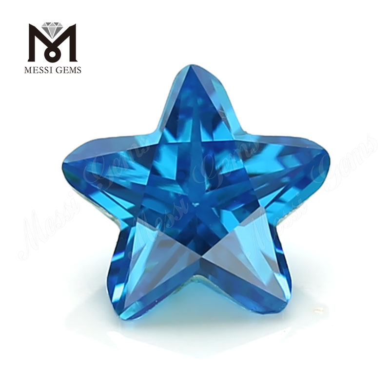 pierres de zircone cubique en forme d'étoile saphir 7 * 7mm CZ pierres précieuses en vrac