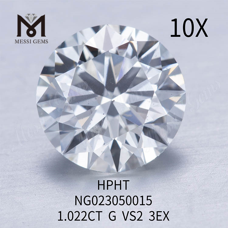 1.022ct G VS2 Pierres précieuses en vrac Diamant synthétique Forme ronde