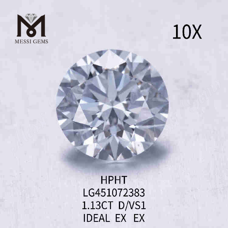 1.13ct D/VS1 RD diamant développé en laboratoire en vrac IDEAL