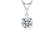 Messi Gems 1 Carat Moissanite Diamant 925 Pendentif en argent sterling pour femmes