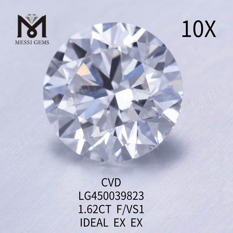 1,62 carat F VS1 Cut RD laboratoire créé diamant CVD