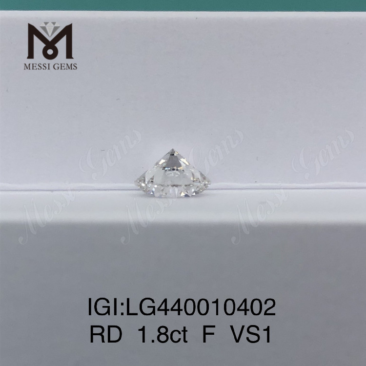 1,8 carat F VS2 3EX Diamant rond cultivé en laboratoire