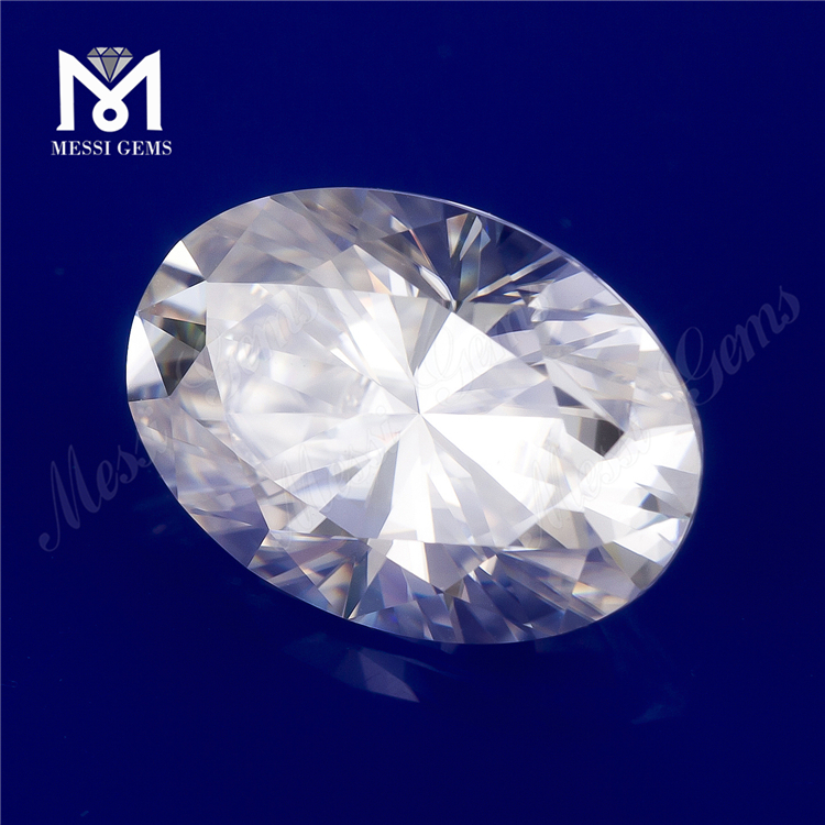 Loose synthétique grande taille ovale 10x12mm VVS Blanc prix moissanite