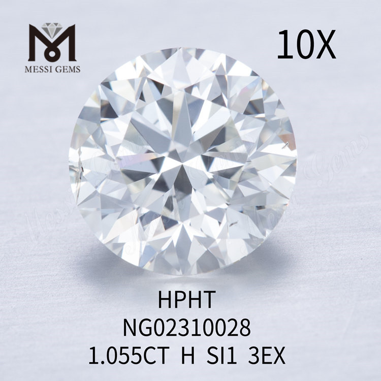 SI1 RD Lab diamant cultivé 1.055ct EX Cut Grade
