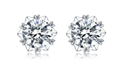 Messi Gems Simple Design Stud Boucle d'oreille 1Carat Moissanite Diamond Bijoux