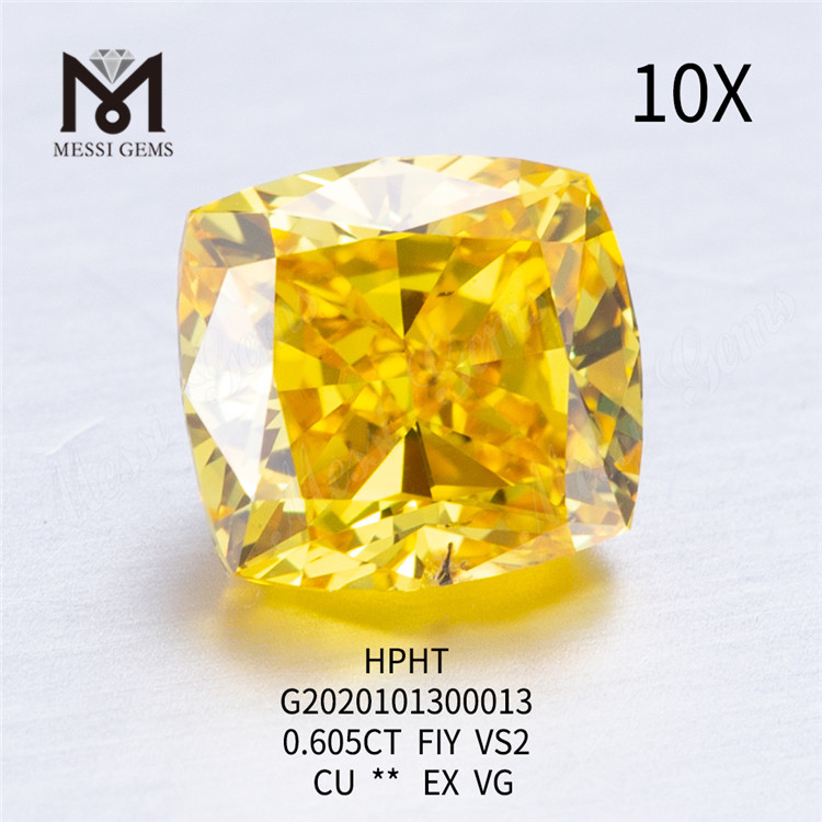 0.605ct FIY CU EX diamant cultivé en laboratoire VS2 VG