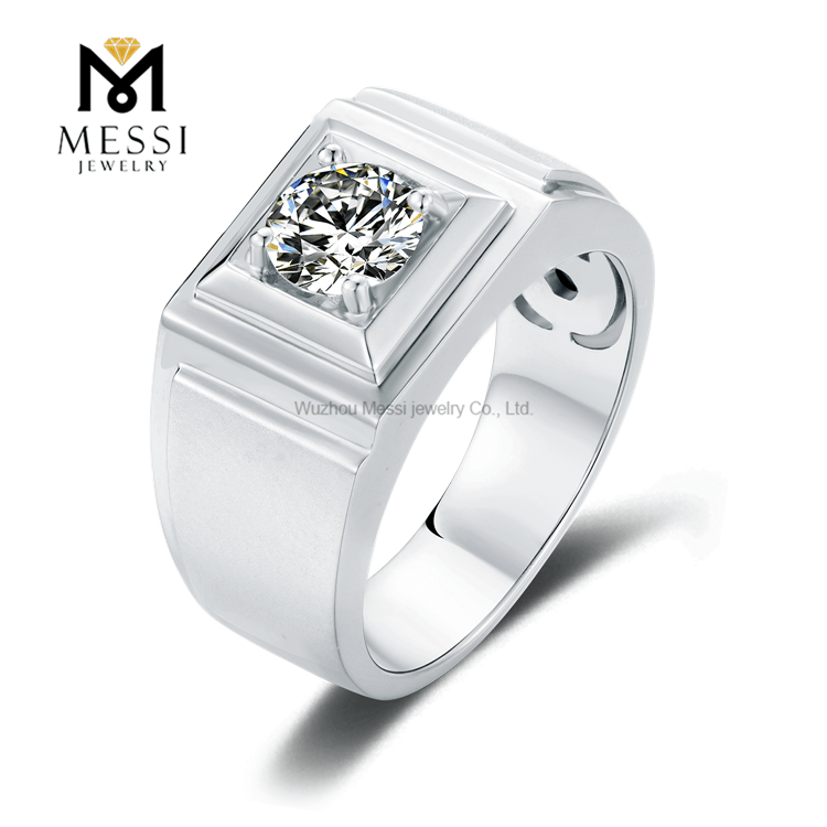 vente en gros bagues homme en argent sterling 925 meilleures bagues de fiançailles moissanite pour hommes