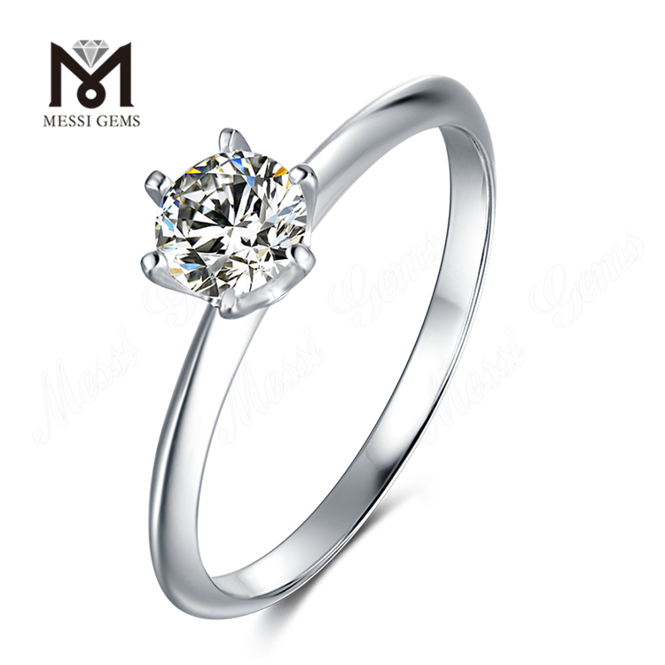 Messi Gems Bagues en argent avec diamant Moissanite 1 carat Prix de vente