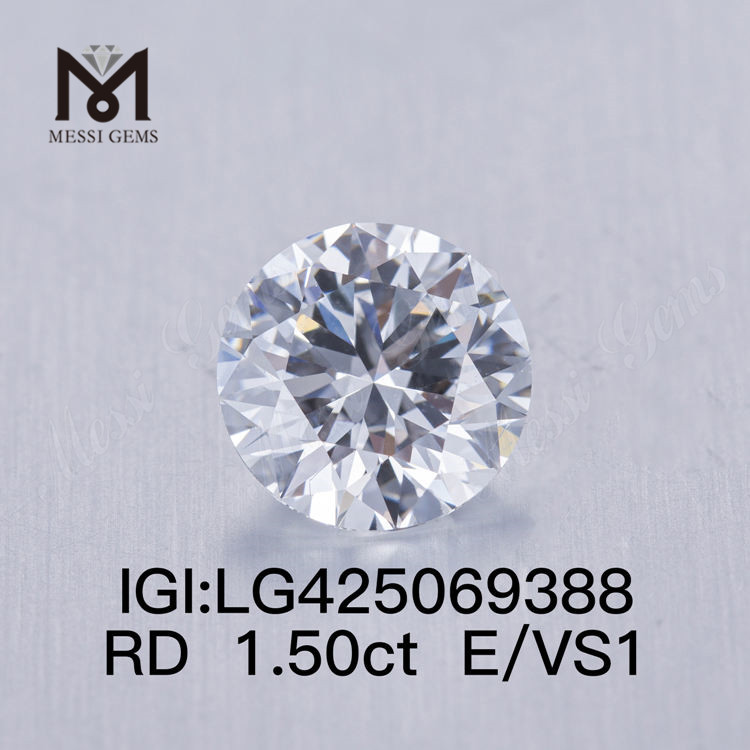 Diamant de laboratoire E/VS1 VG de 1,50 carat Rond