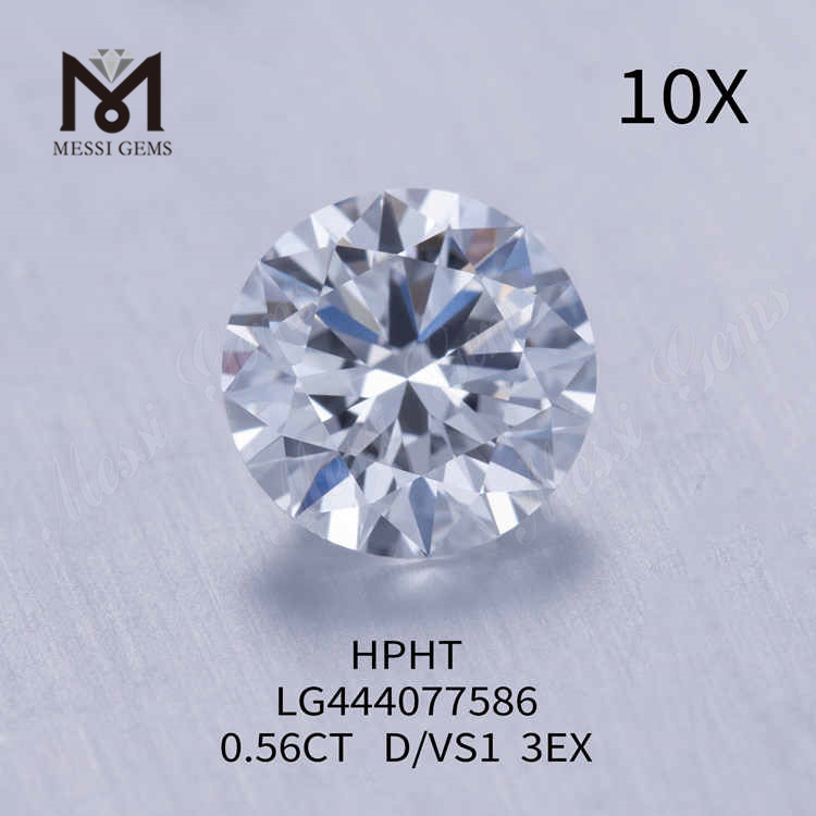 0.56CT D/VS1 RD diamant de laboratoire 3EX IGI